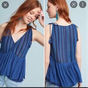 Anthropologie Akemi + Kin Baka Tassel Top M